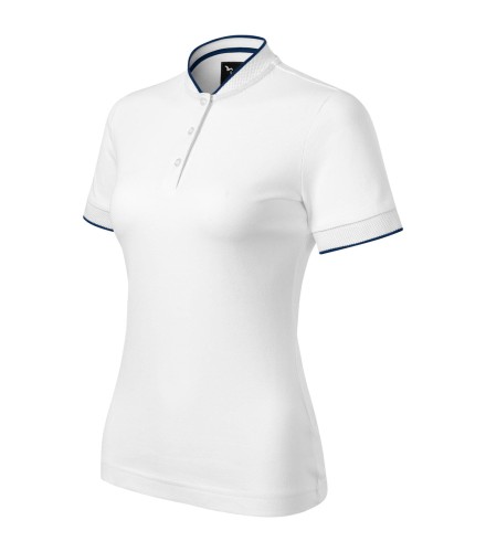 Koszulka ze stójką Malfini Diamond 274 w kolorze białym bok