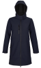 Długa kurtka softshell damska NE03794 granatowa z własnym nadrukiem logo