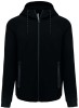 Polar męski z kapturem PA358 czarny z własnym nadrukiem logo