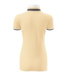 Koszulka Malfini collar up w kolorze bourbon vanilla tył