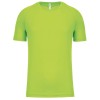 Koszulka sportowa z krótkim rękawem męska PA438 limonkowa z własnym nadrukiem logo