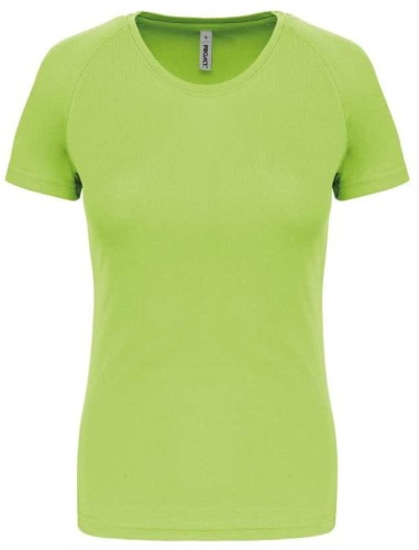 Koszulka sportowa PA439 w kolorze limonkowym przód