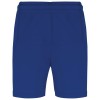 Krótkie spodenki sportowe dziecięce PA103 niebieskie z własnym nadrukiem herbu klubu