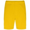 Krótkie spodenki sportowe dziecięce PA103 żółte z własnym nadrukiem herbu klubu