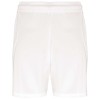 Krótkie spodenki sportowe dziecięce PA103 białe z własnym nadrukiem herbu klubu
