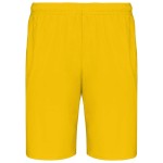 Krótkie spodenki męskie PA101 w kolorze żółtym przód