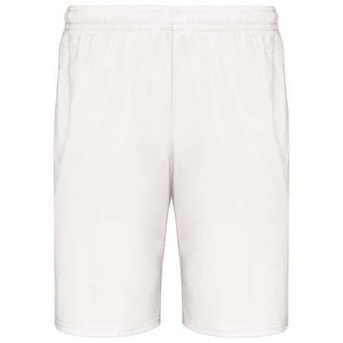 Krótkie spodenki męskie PA101 w kolorze białym przód