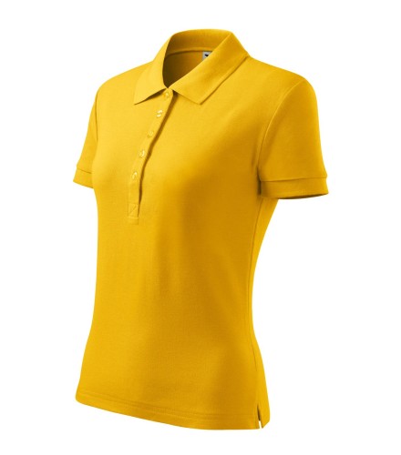 Koszulka Polo Cotton w kolorze żółtym bok