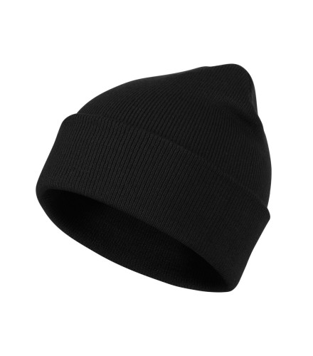 Czapka beanie w kolorze czarnym bok
