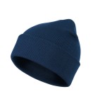 Czapka beanie w kolorze ciemnoniebieskim bok