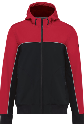 Kurtka Softshell WK450 w kolorze Black/Red przód