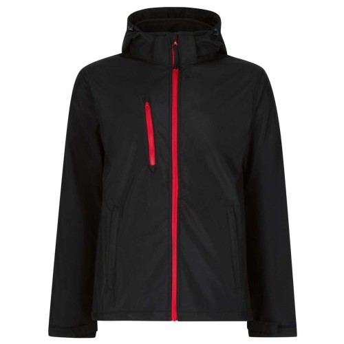 Kurtka Softshell RETRA701 w kolorze Black/Classic Red przód