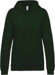 Bluza z kpaturem KA473 w kolorze Forest Green przód