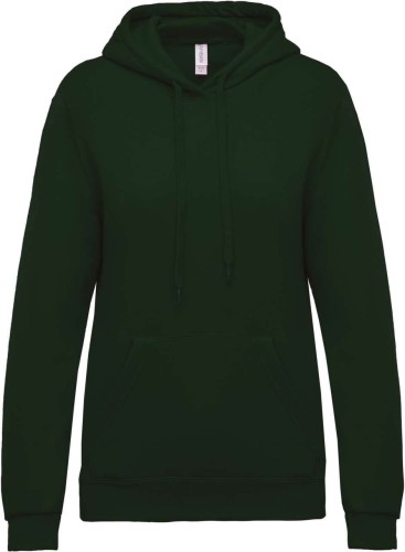 Bluza z kpaturem KA473 w kolorze Forest Green przód