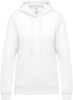 Bluza damska z kapturem bawełniana z nadrukiem/haftem – KA473 - biała