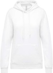 Bluza z kpaturem KA473 w kolorze białym przód