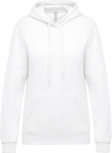 Bluza z kpaturem KA473 w kolorze białym przód