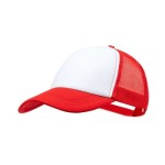 Czapka z daszkiem unisex V7150 w kolorze biało/czerwonym