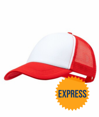 Czapka z daszkiem unisex V7150 w kolorze biało/czerwonym Ekspress
