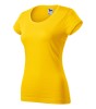 Koszulka slim fit damska z nadrukiem/haftem logo firmy - Malfini Viper 161 - Żółta #Polecamy