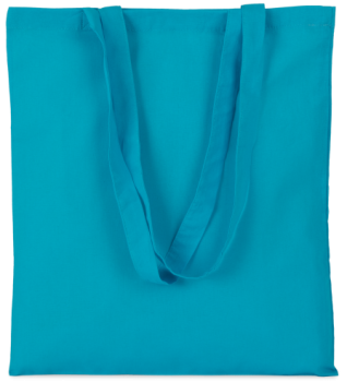 Torba na zakupy 130 g/m2 z nadrukiem logo firmy - KI0223 - jasna turkusowa