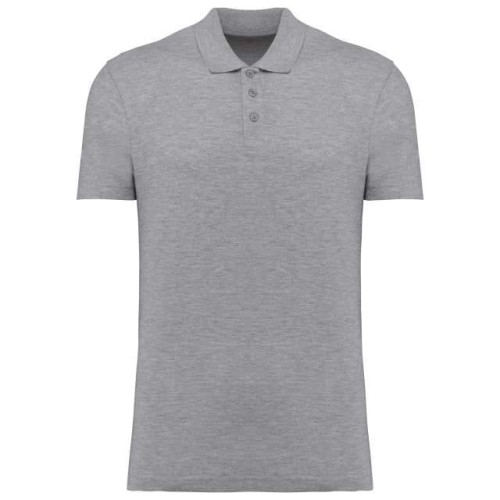 Koszulka polo kA295 w kolorze ciemnoszarym melanż przód