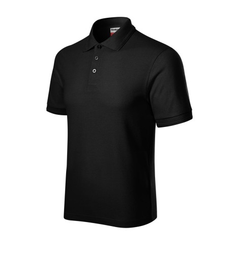 Koszulka polo robocza Rimeck R22 w kolorze czarnym bok