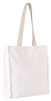 Torba na zakupy z wkładką z nadrukiem logo - KI0251 - biała