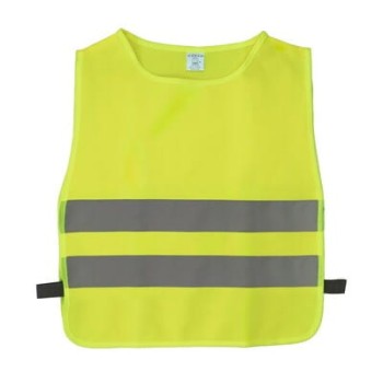 Kamizelka dziecięca odblaskowa z nadrukiem logo - VA074 Nestana - Żółta