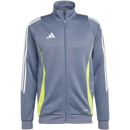 Bluza treningowa Adidas Tiro 24 w kolorze szaro/limonkowym przód