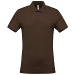 Koszulka Polo męska KA254 w kolorze czekoladowa przód