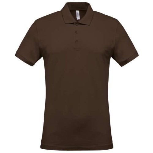Koszulka Polo męska KA254 w kolorze czekoladowa przód