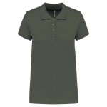 Koszulka Polo damska KA255 w kolorze ciemnym khaki przód