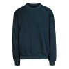 Bluza dresowa Crewneck oversize z nadrukiem - VE835T - Granatowa - Produkowana w Europie