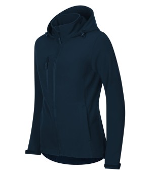 Kurtka Softshell damska z nadrukiem logo firmy - Malfini Trail 549 - Granatowa