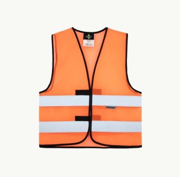 Kamizelka odblaskowa siatkowa z nadrukiem logo firmy - Korntex KXQ Thessaloniki - Pomarańczowa