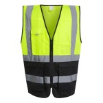 Kamizelka odblaskowa RETRS251PRO w kolorze żółto/czarnym przód