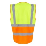 Kamizelka odblaskowa RETRS251PRO w kolorze żółto/pomarańczowym tył