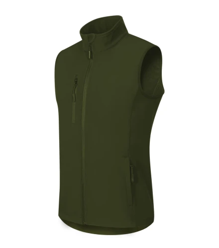 Bezrękawnik softshell Malfini Trail 568 w kolorze military bok