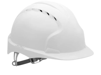 Hełm ochronny BHP z nadrukiem logo firmy - Reis Kas-evo 2 - Biały