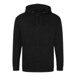 Bluza rozpinana z kapturem JH050 w kolorze deep black przód