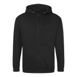 Bluza rozpinana z kapturem JH050 w kolorze jet black przód