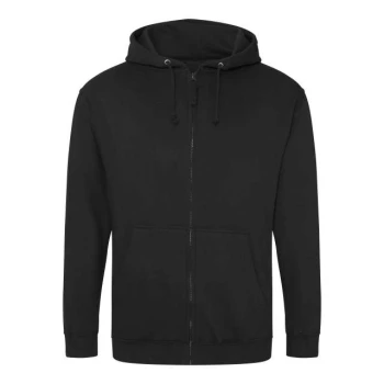 Rozpinana bluza z kapturem z nadrukiem/haftem logo firmy - JH050 - Jet black