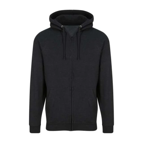 Bluza rozpinana z kapturem JH050 w kolorze black smoke przód