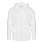 Bluza rozpinana z kapturem JH050 w kolorze arctic white przód