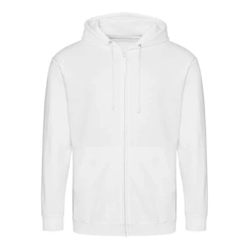 Rozpinana bluza z kapturem z nadrukiem/haftem logo firmy - JH050 - Arctic white