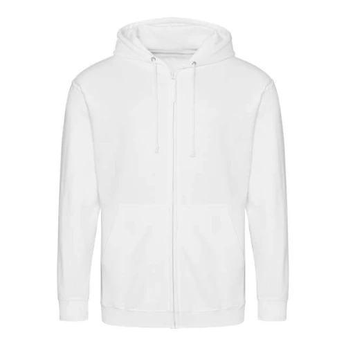 Bluza rozpinana z kapturem JH050 w kolorze arctic white przód