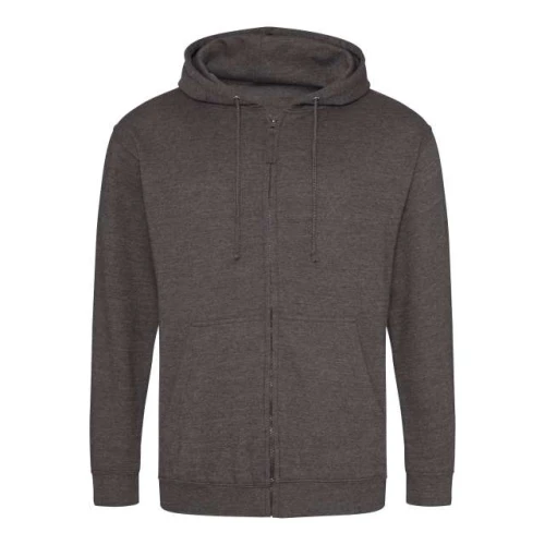 Bluza rozpinana z kapturem JH050 w kolorze charcoal przód