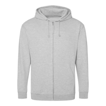 Rozpinana bluza z kapturem z nadrukiem/haftem logo firmy - JH050 - Heather grey