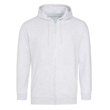 Rozpinana bluza z kapturem z nadrukiem/haftem logo firmy - JH050 - Ash